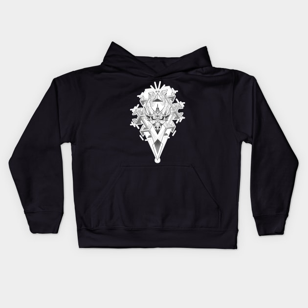 Geometric Dragon Kids Hoodie by cb-illustratie